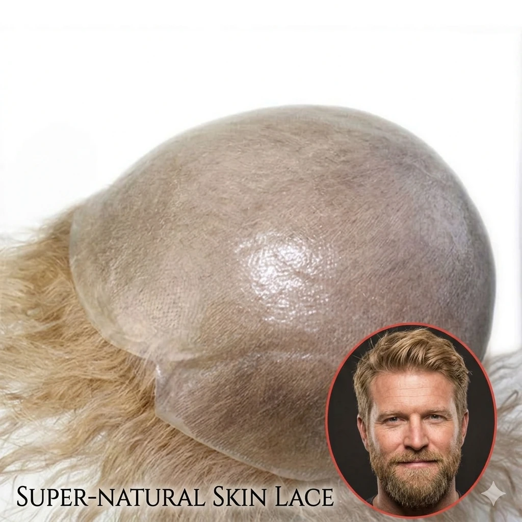 HHB Human Hair Thin Skin Wigs for Men