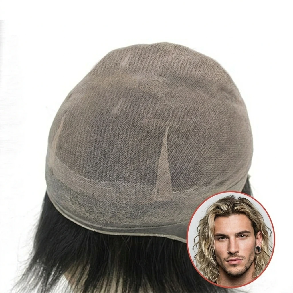 HHB Men's Full French Lace Wig