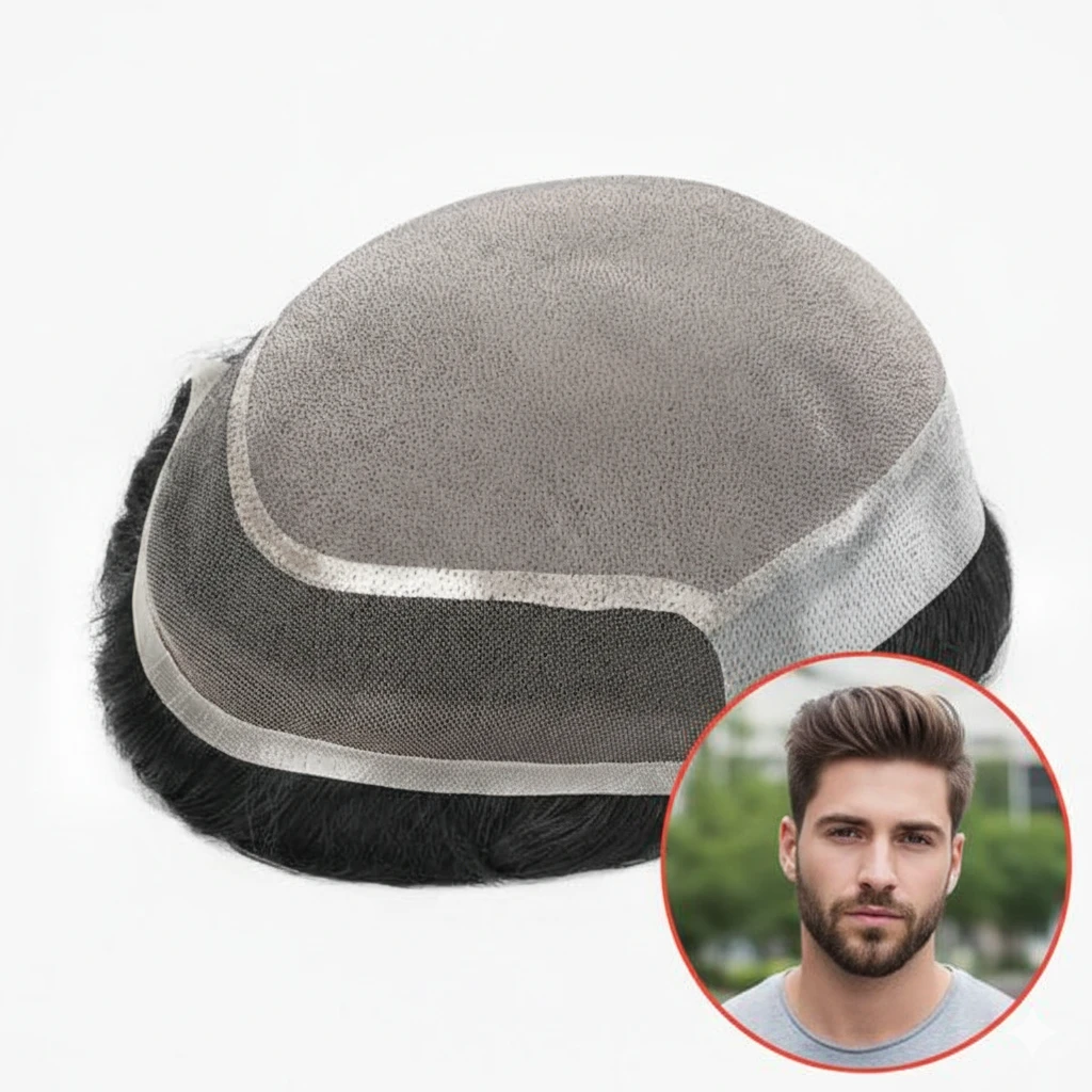 HHB Fine Mono Base Hair System with Clear PU Perimeter and French Lace Front