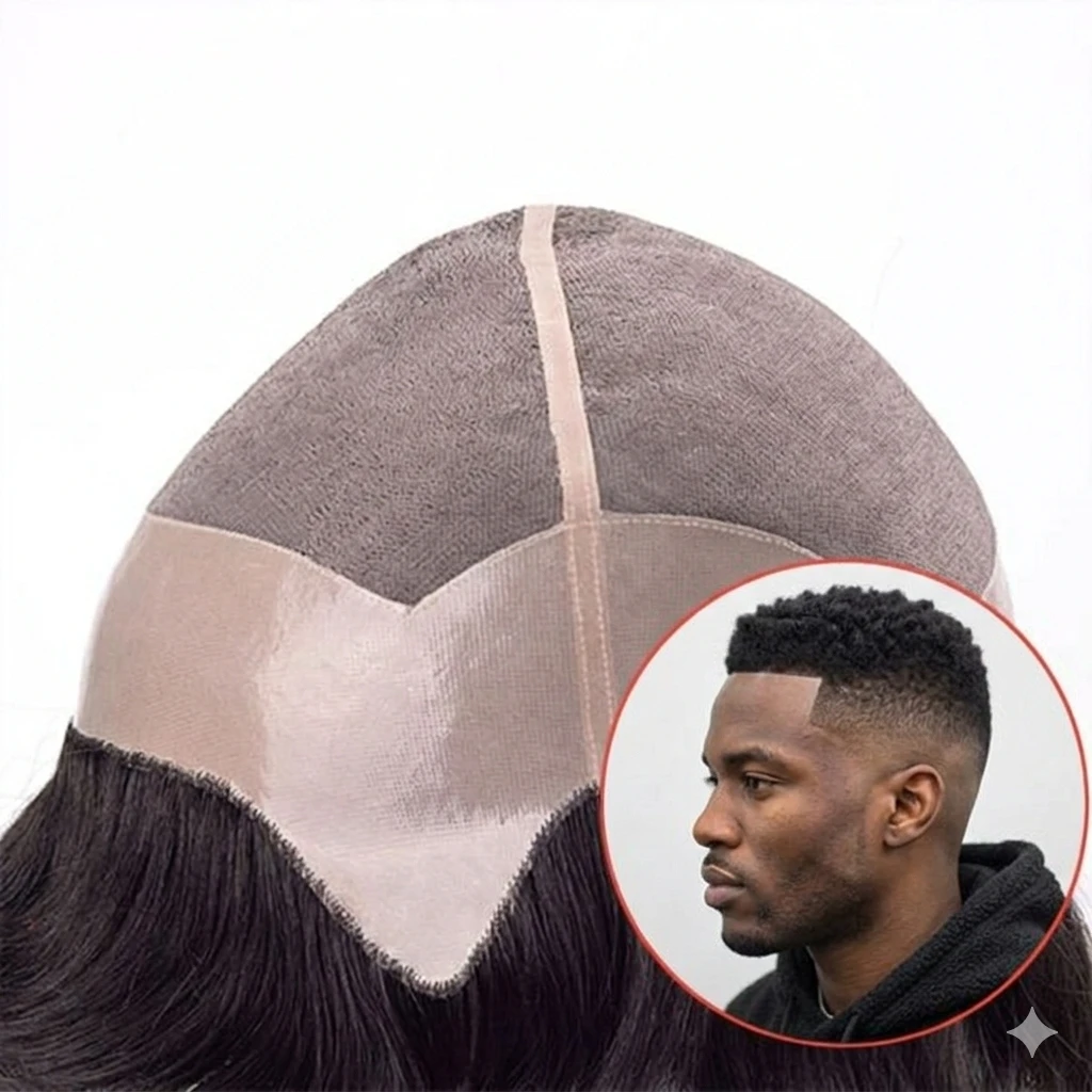 HHB Mono Wig With Pu Coating For Men