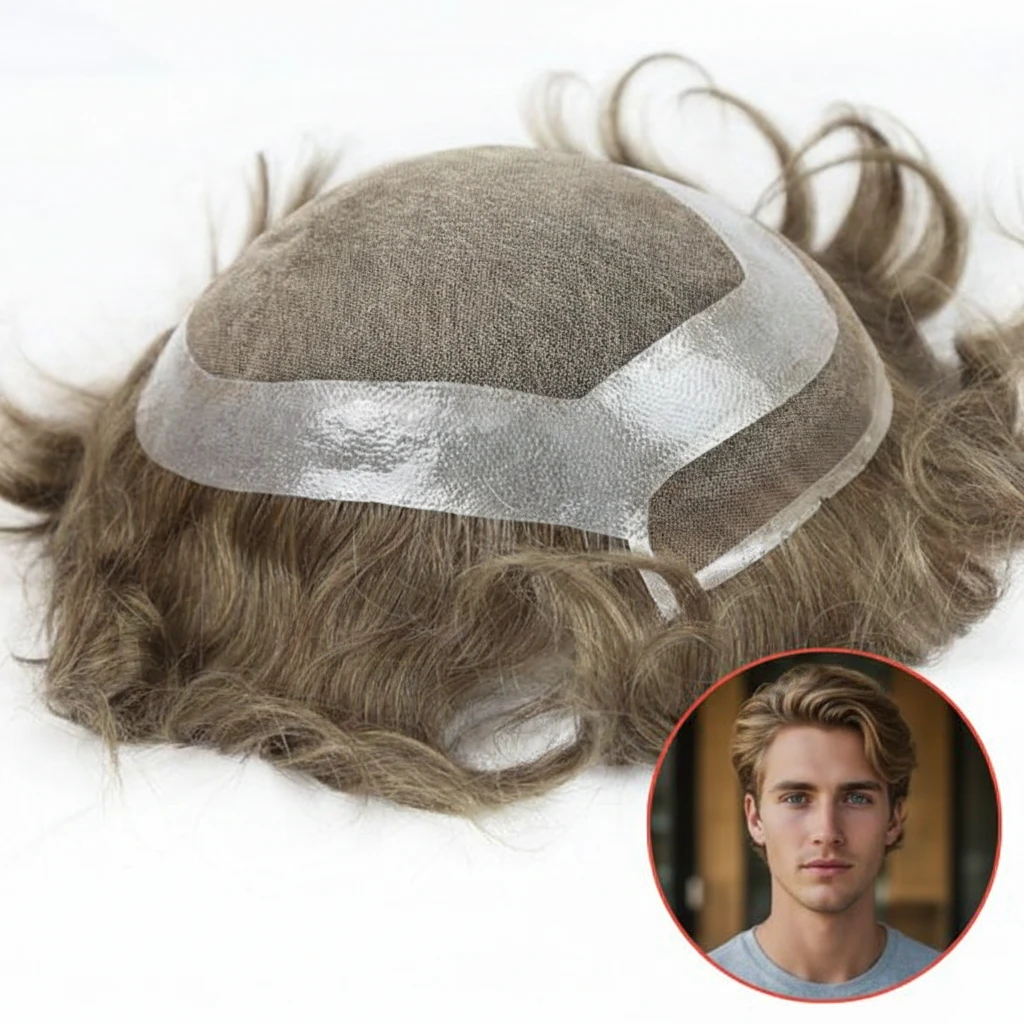 HHB Hollywood Lace Based Men's Hair System with Thin Perimeter and Lace Front
